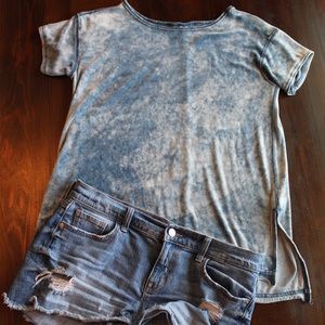 Blue Crushed Velvet Top!